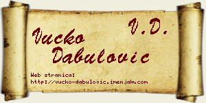 Vučko Dabulović vizit kartica